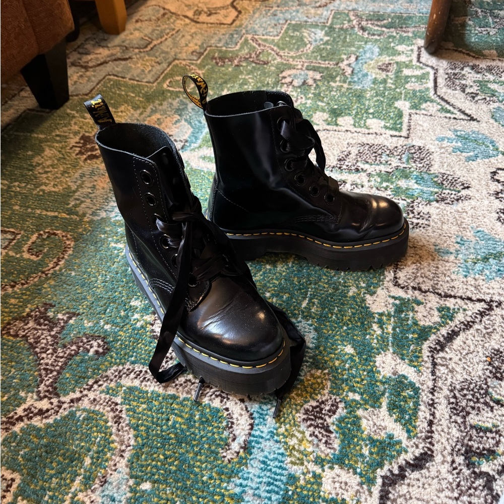 Dr. Martens Patent Leather Platform Boots